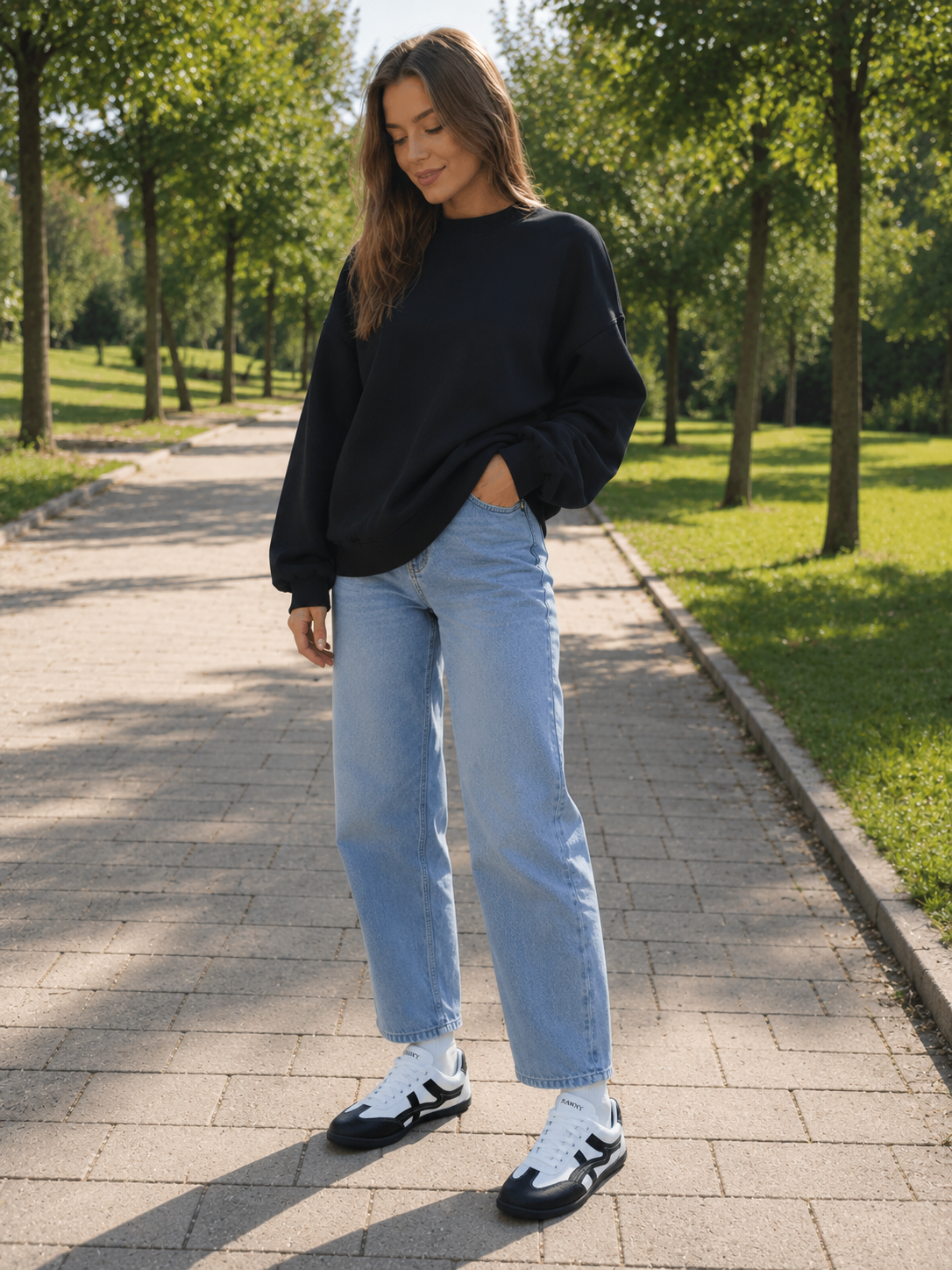 Buty barefoot damskie skórzane TERRA biało-czarne – szeroki nosek, pianka memory 5 mm, polska produkcja | Pławny Shoes