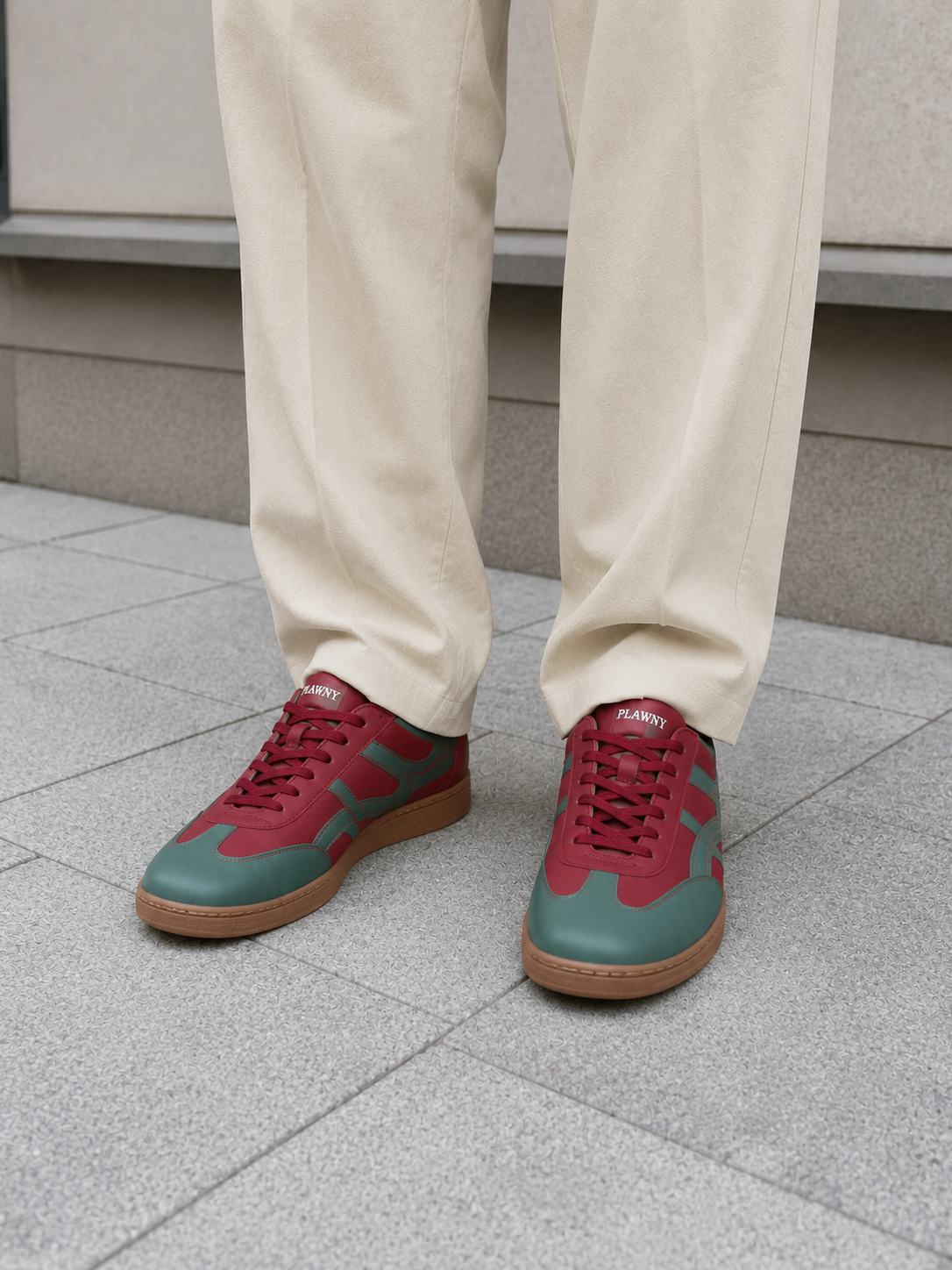 Buty barefoot męskie skórzane BORDEAUX FOREST bordowo-zielone – sznurowane, szeroki nosek, polska produkcja | Pławny Shoes