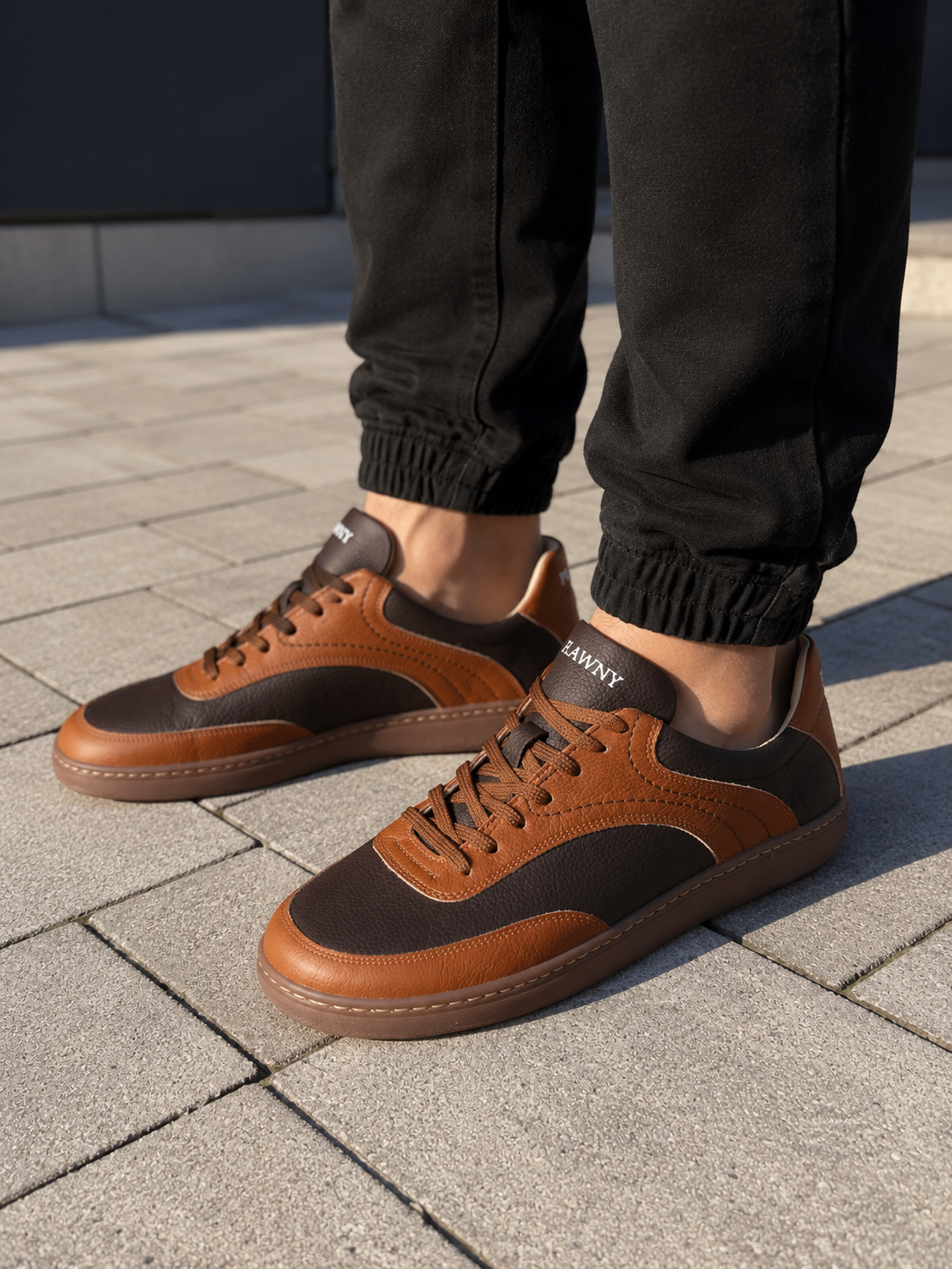 Buty barefoot męskie skórzane GINGER BROWN brązowe – szeroki nosek, pianka memory 5 mm, polska produkcja | Pławny Shoes