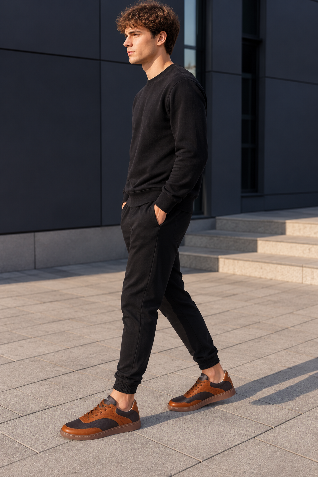 Buty barefoot męskie skórzane GINGER BROWN brązowe – szeroki nosek, pianka memory 5 mm, polska produkcja | Pławny Shoes