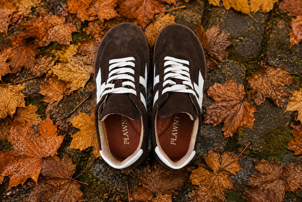 Buty barefoot damskie brązowe Plawny Hazel lekkie wygodne polska produkcja skóra naturalna