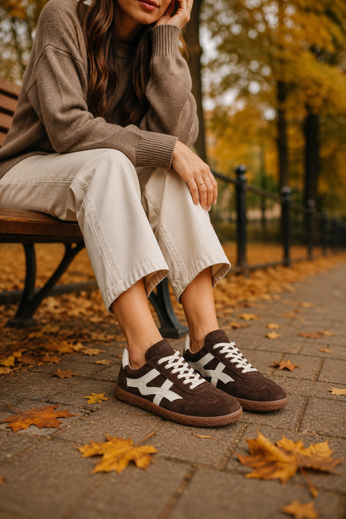 Buty barefoot damskie brązowe Plawny Hazel lekkie wygodne polska produkcja skóra naturalna