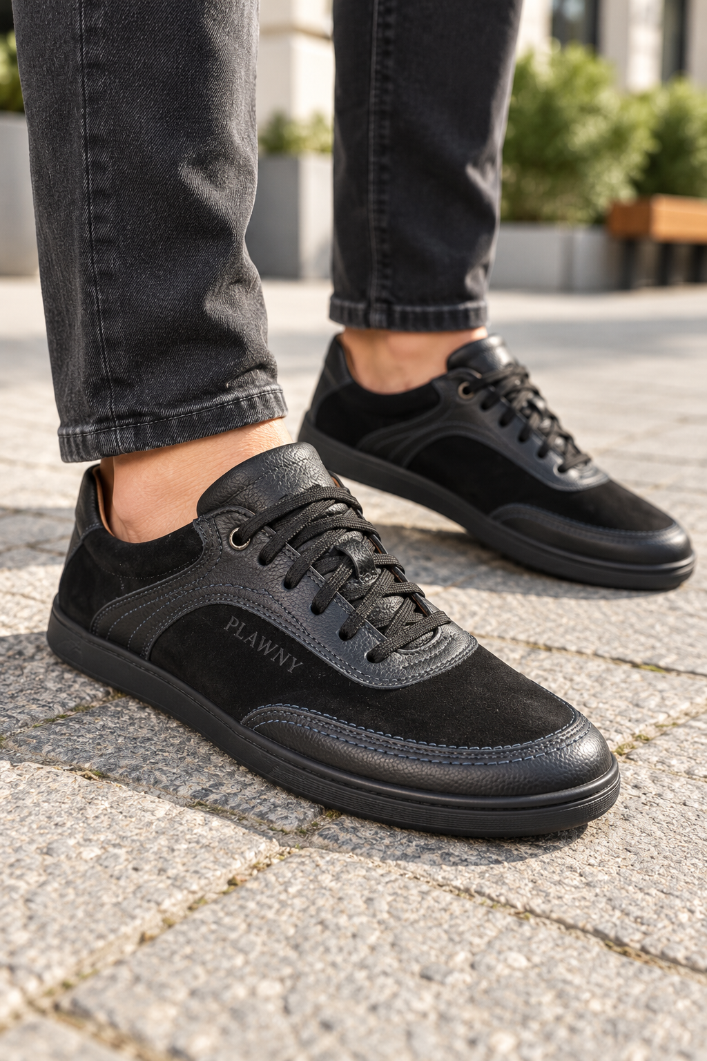 Męskie Buty Barefoot Plawny Black – Naturalna Swoboda i Rzemieślnicza Trwałość