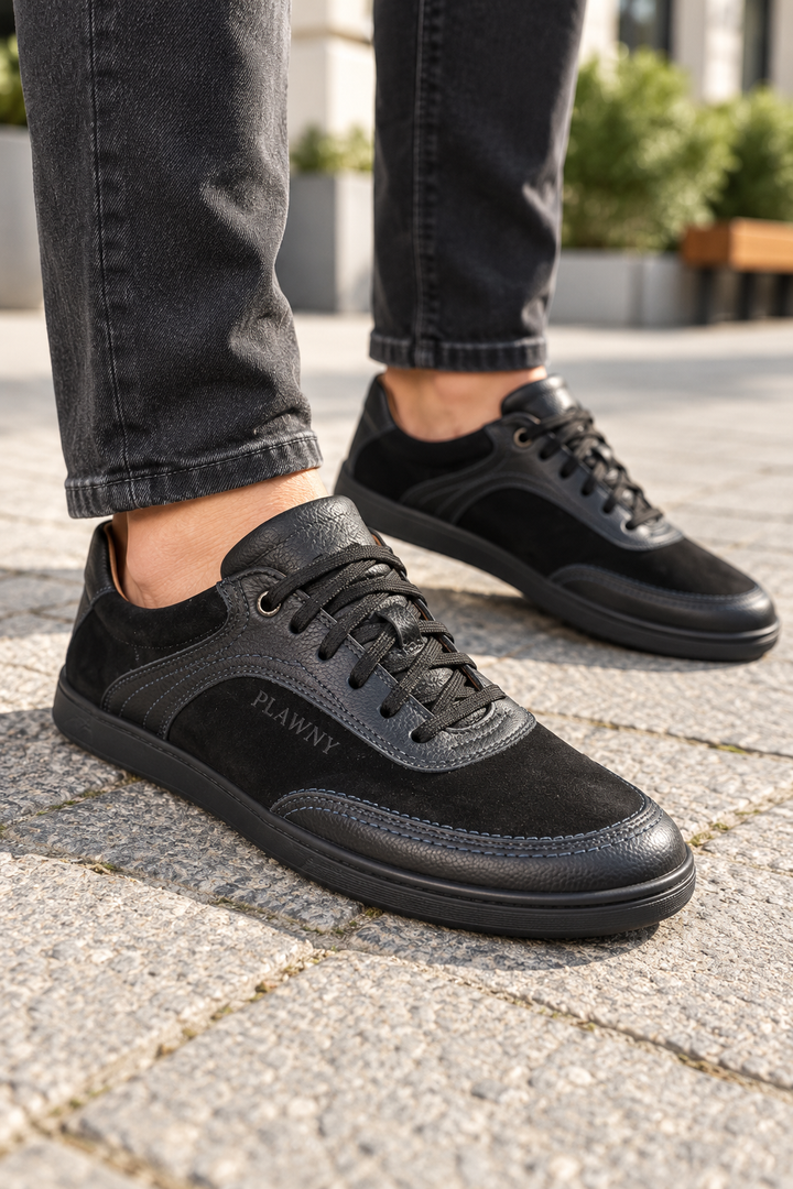 Męskie Buty Barefoot Plawny Black – Naturalna Swoboda i Rzemieślnicza Trwałość