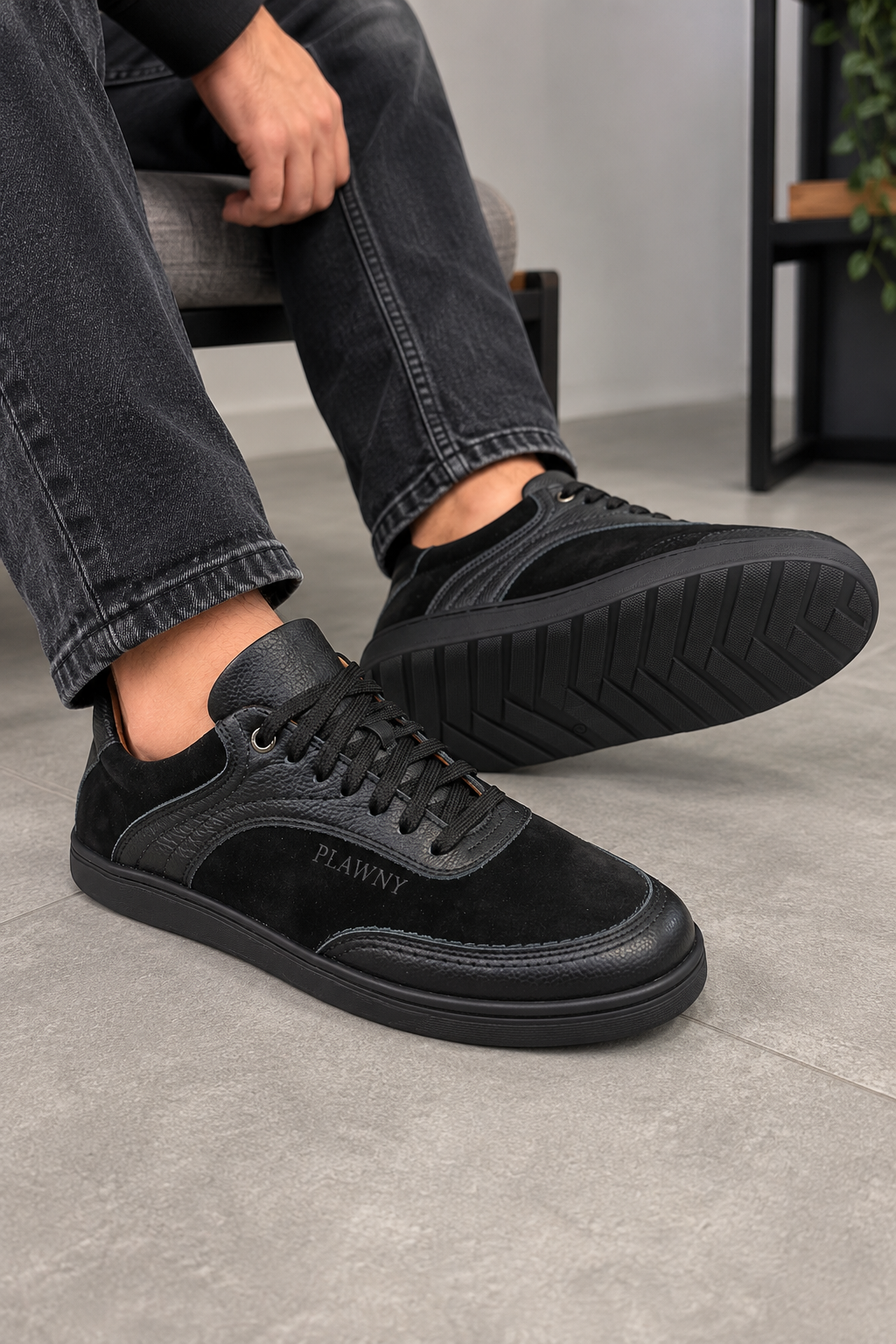 Męskie Buty Barefoot Plawny Black – Naturalna Swoboda i Rzemieślnicza Trwałość