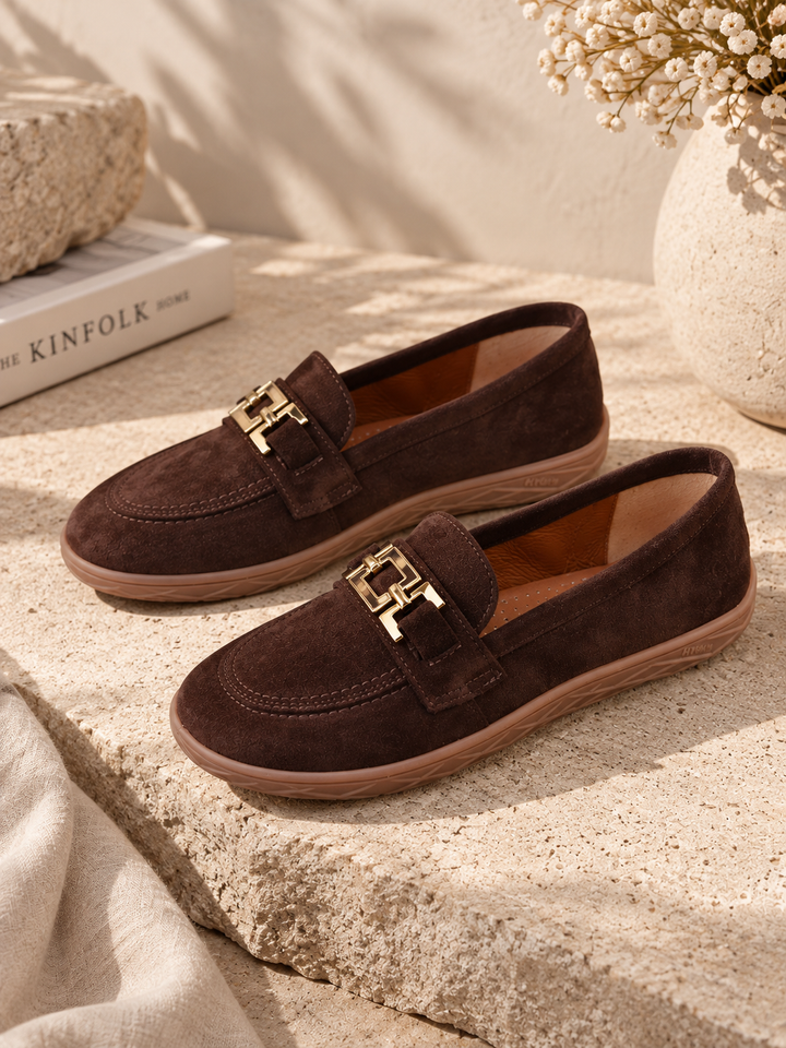 Zamszowe Mokasyny Barefoot Plawnyshoes Czekoladowe – Spód Szyty & Pianka Memory 5 mm