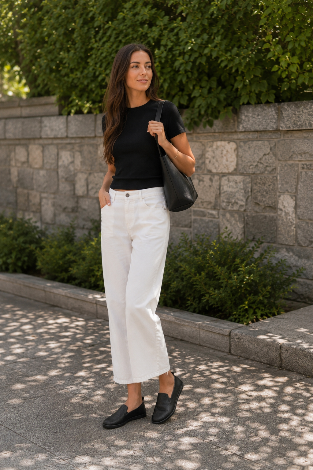 Buty barefoot damskie ESSENCE czarne – wsuwane, szeroki nosek, lekkie, polska produkcja | Pławny Shoes